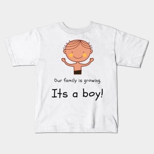 Love this 'Our family is growing. Its a boy' t-shirt! Kids T-Shirt